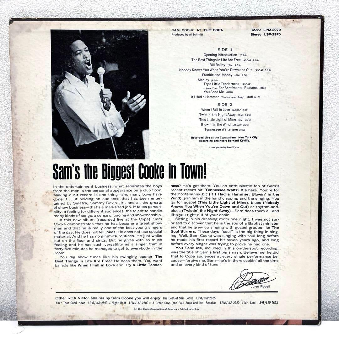 【USオリジナル・モノラル盤】サム・クック　ライブ・アット・ザ・コパ