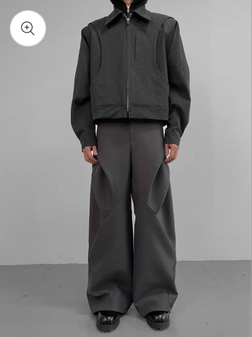 BAOVICTOダークグレー ワイド変形パンツ