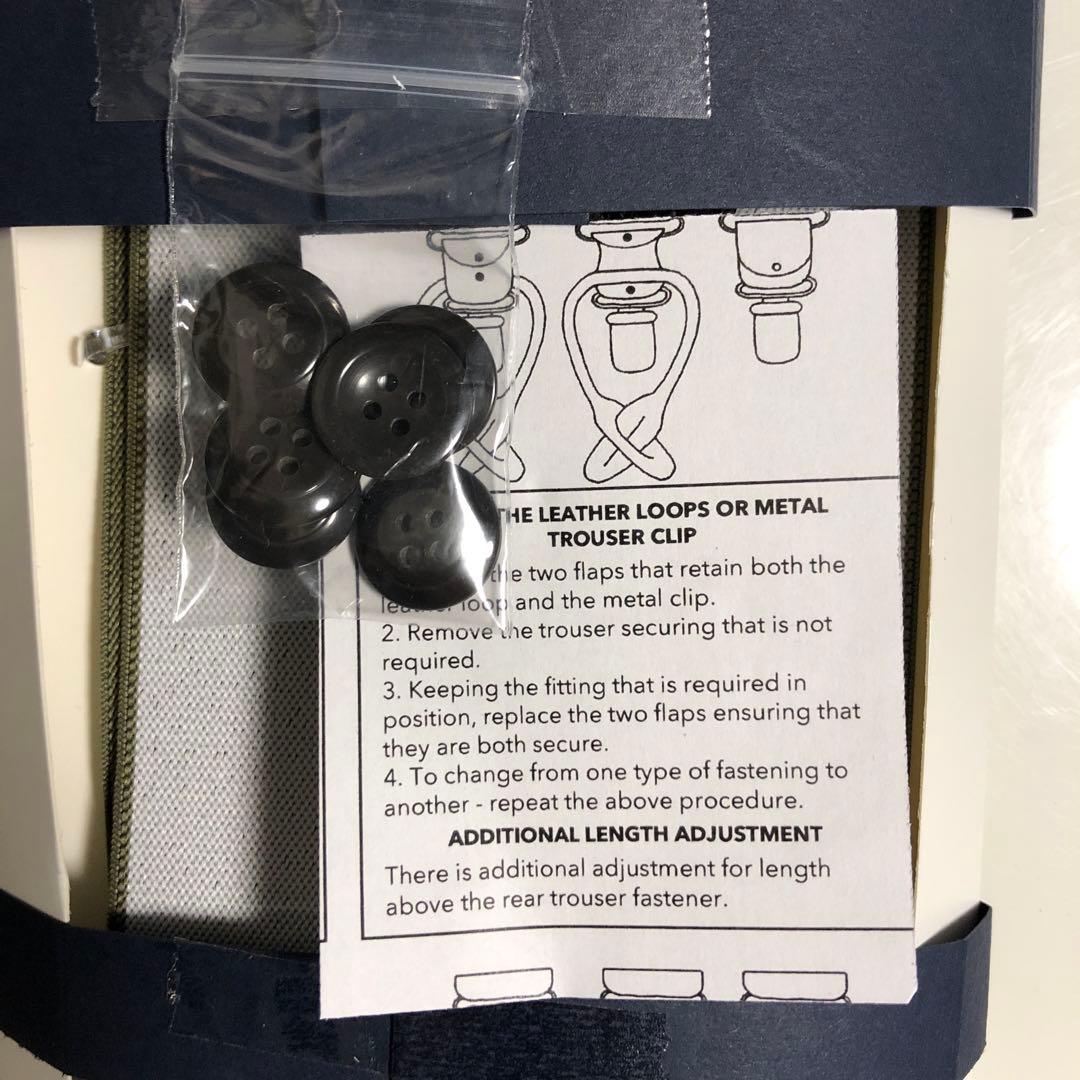 アルバートサーストン サスペンダー（オリーブグリーン無地）