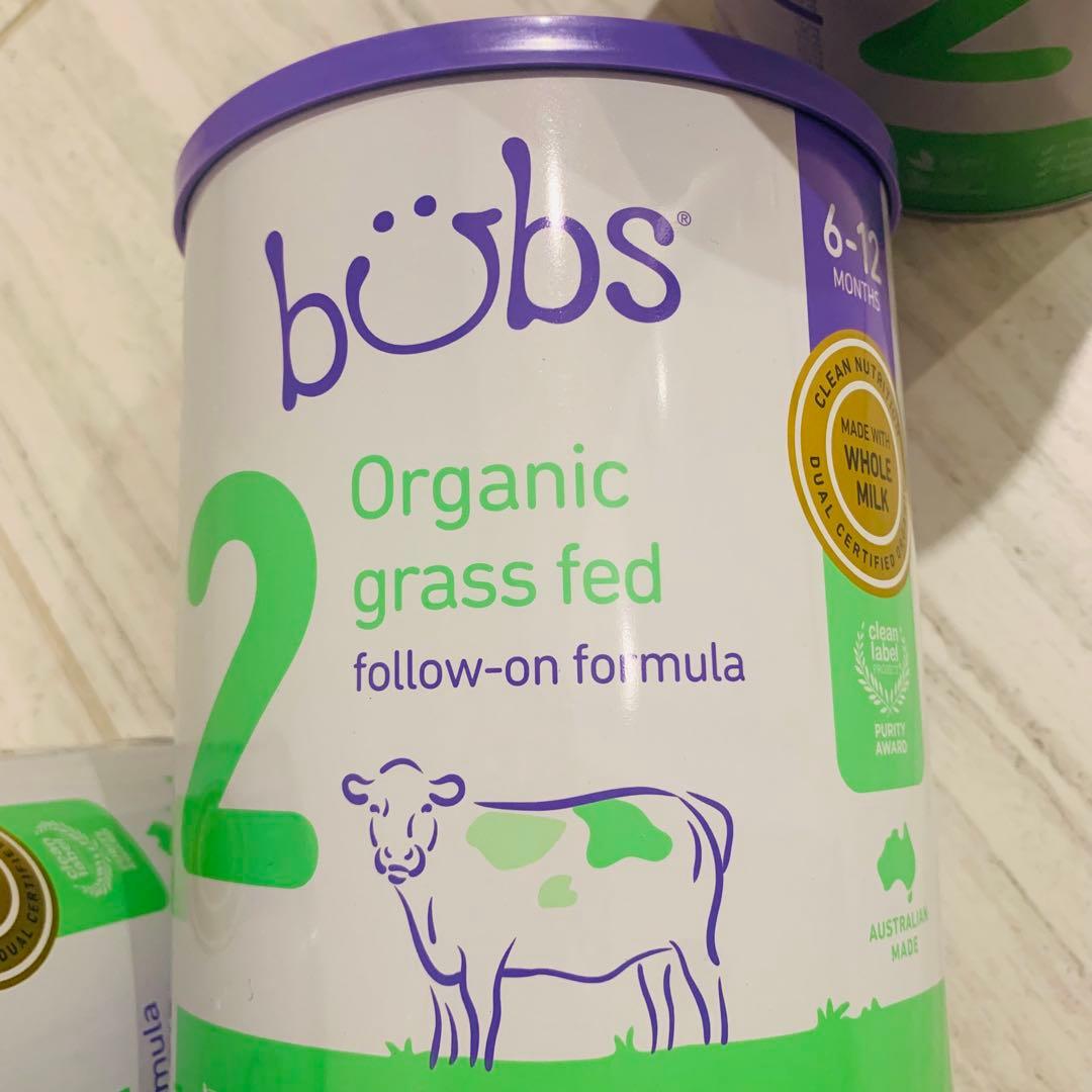 bubsOrganicバブズバブス粉ミルク800gステップ2(6〜12ヶ月)×6