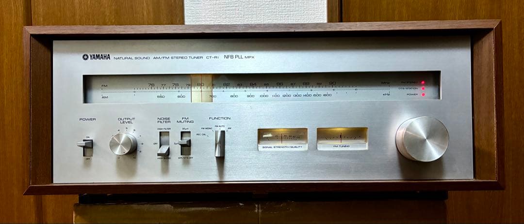 【完動・美品】YAMAHA CT-R1 木製キャビネット入り　チューナー