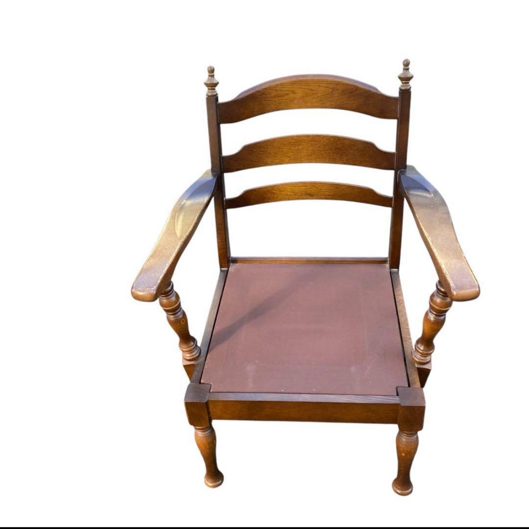 るーちゃん アンティーク チェック 飛騨産業 キツツキ 1人掛け