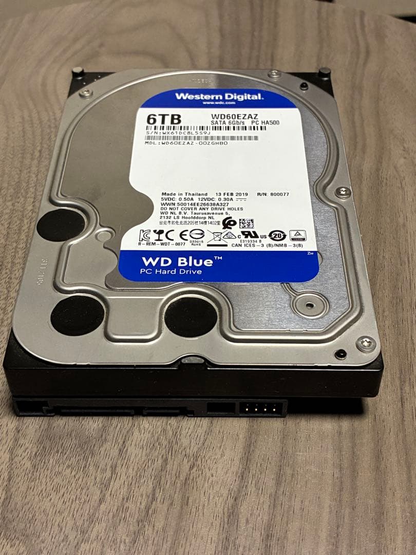 WD Blue HDD WD60EZAZ 6TB 内蔵型ハードディスクドライブ