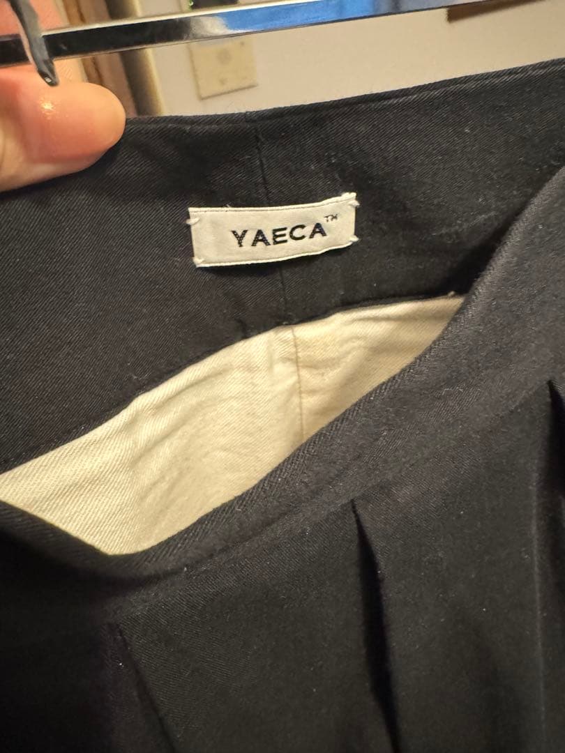 yaeca パンツ プリーツ 二重