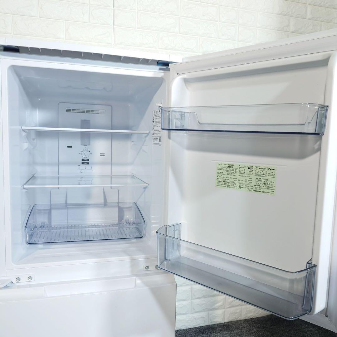 SHARP 冷蔵庫 SJ-D15J-W 152L 2023年製 家電 J082