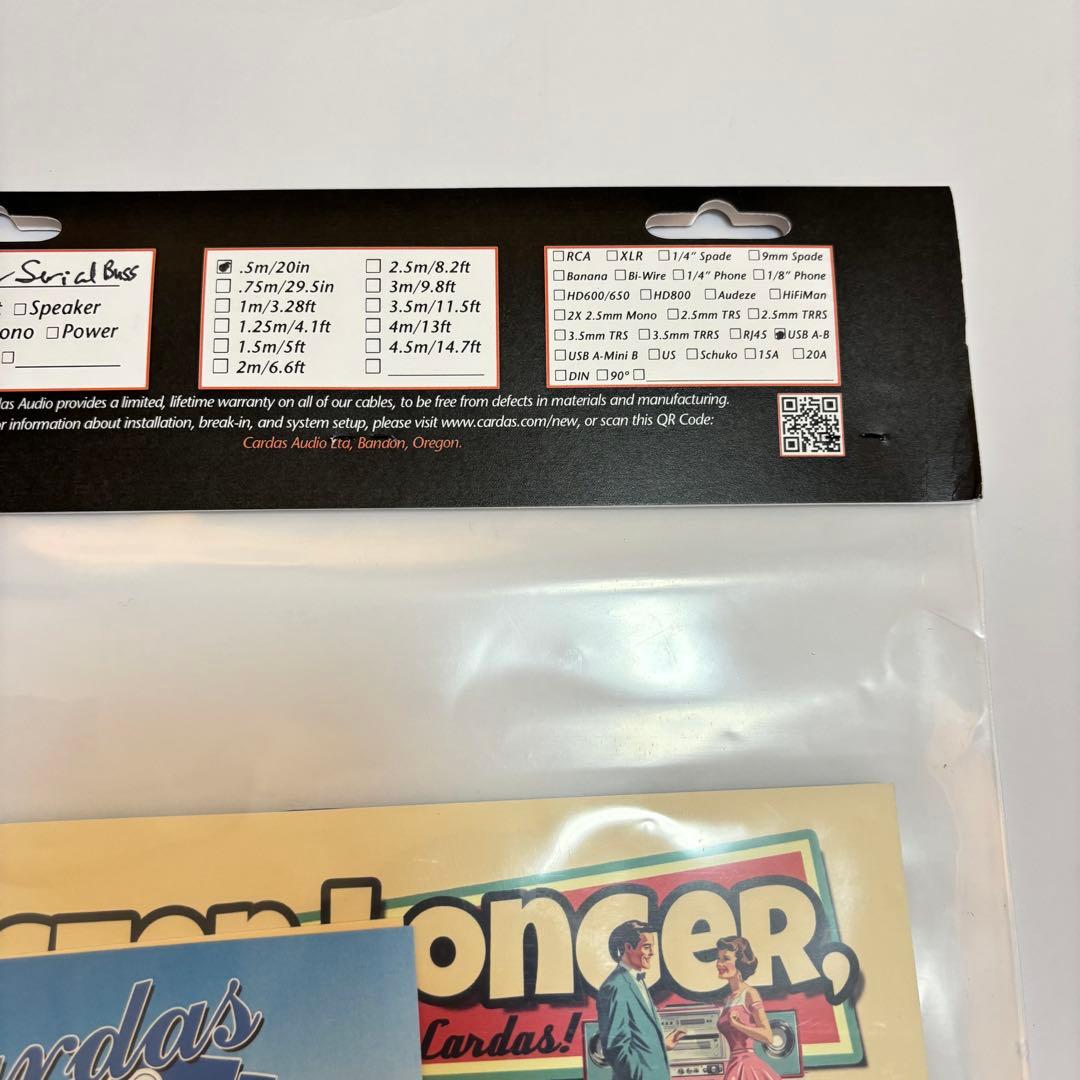 ケーブル・シールド CARDAS AUDIO Clear Serial Buss USB 0.5m