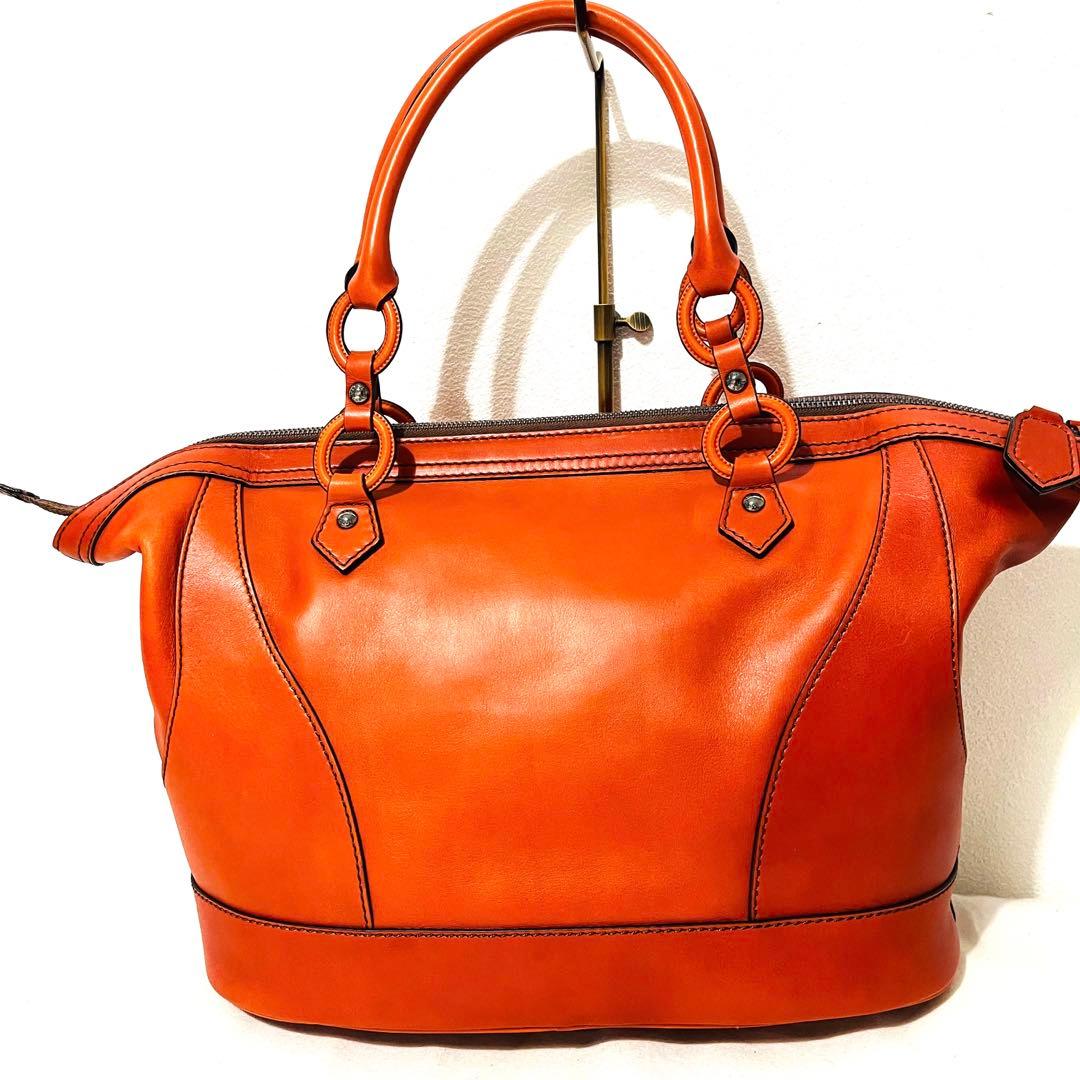 【美品】TOD'S カーフ レザー ハンド トート バッグ ショルダー 大容量