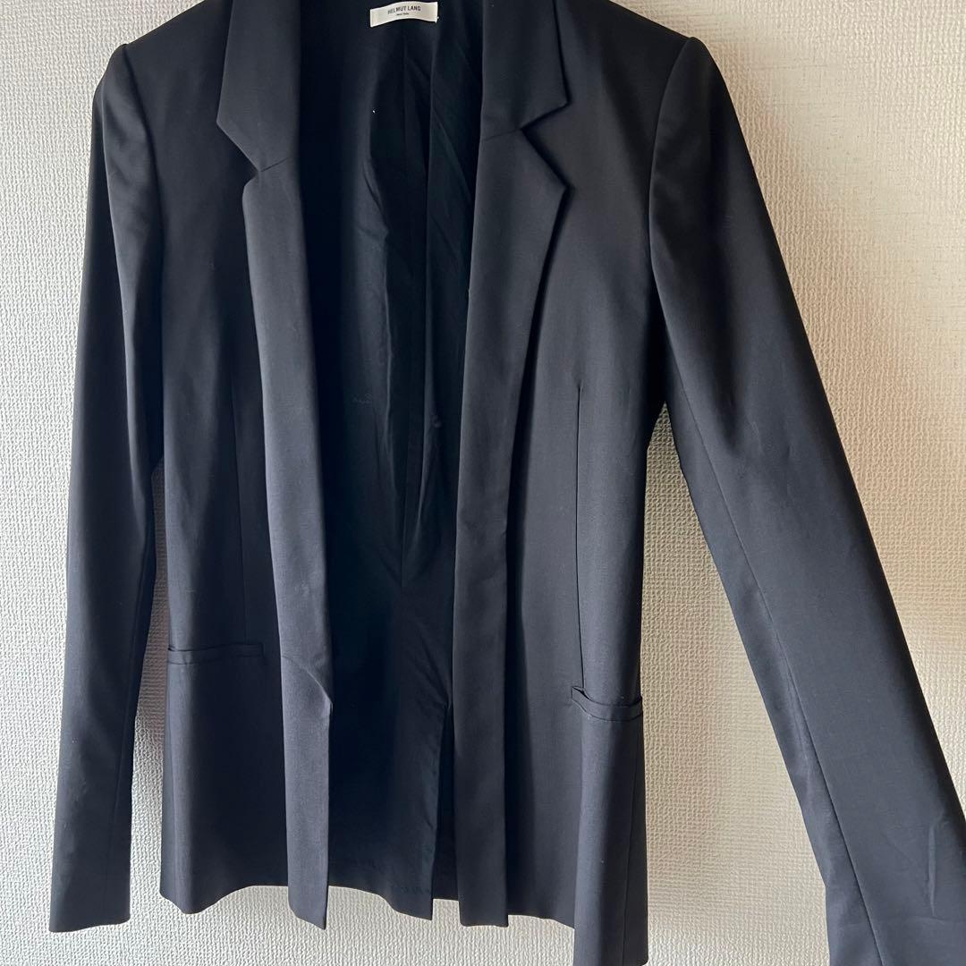 美品　HELMUT LANG ブラック ウールテーラードジャケット