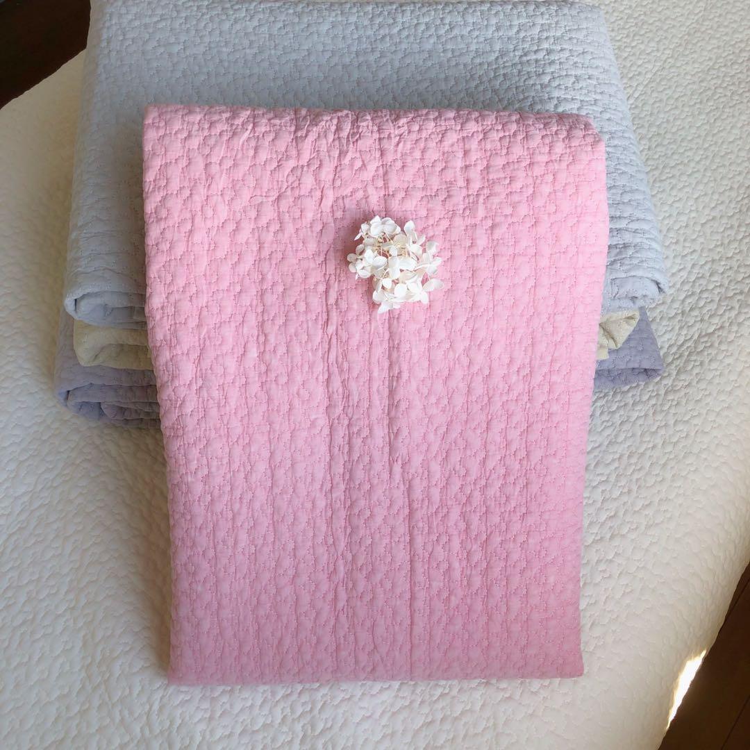 まさこ　韓国イブル クラウド柄ラベンダーグレ&ピンクー 150×200cm