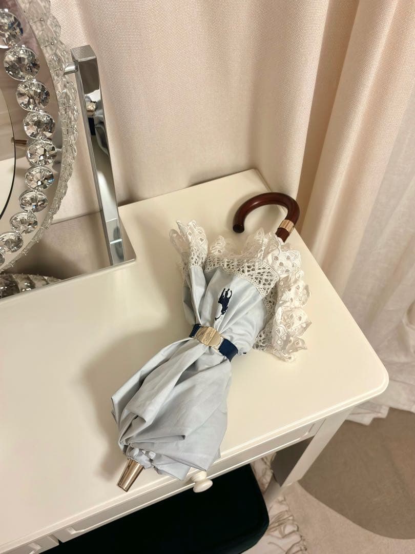 ラルフローレン 遮光 晴雨兼用折りたたみ日傘　”エンブフリル”