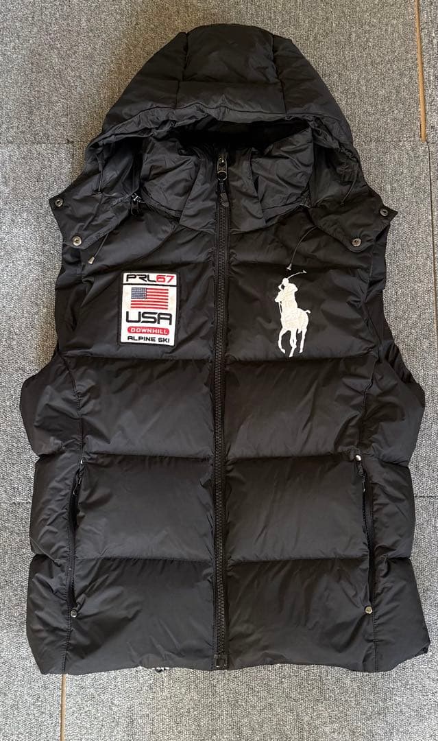 Polo by Ralph Lauren ダウンベスト ビッグポニー ブラックM