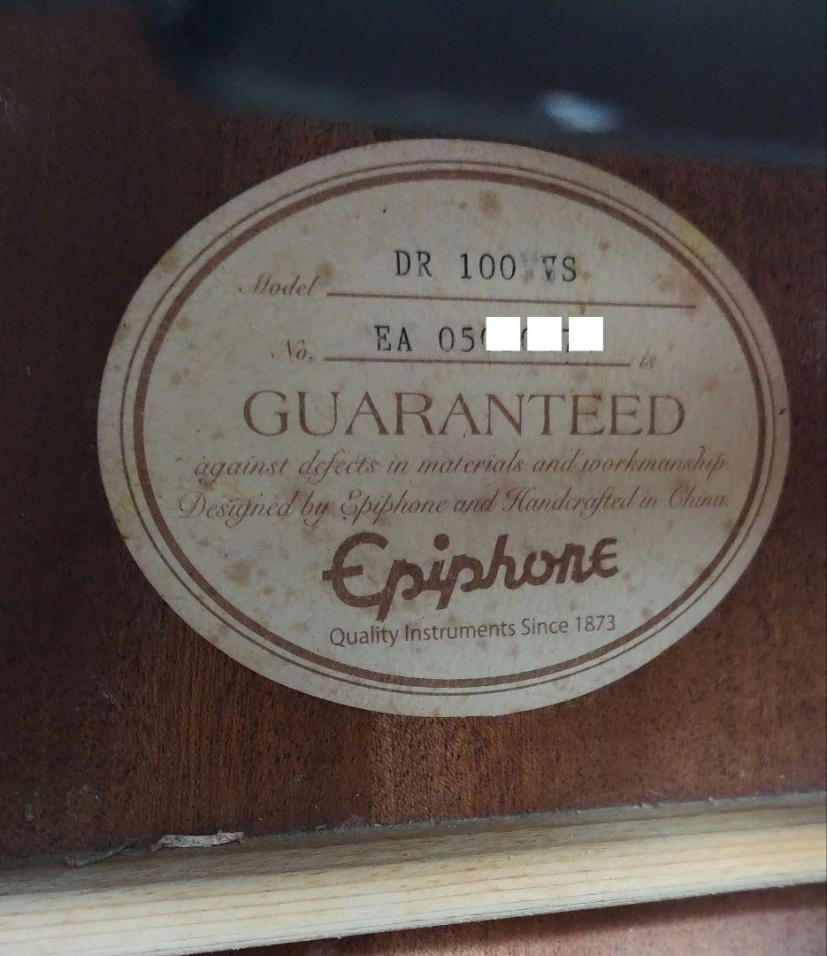 超美品 Epihone DR-100 VS Wピックアップ エレアコ