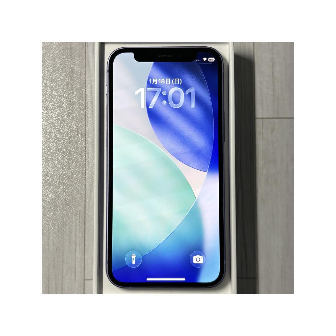iPhone 12 mini パープル 128GB SIMフリー　新品バッテリー