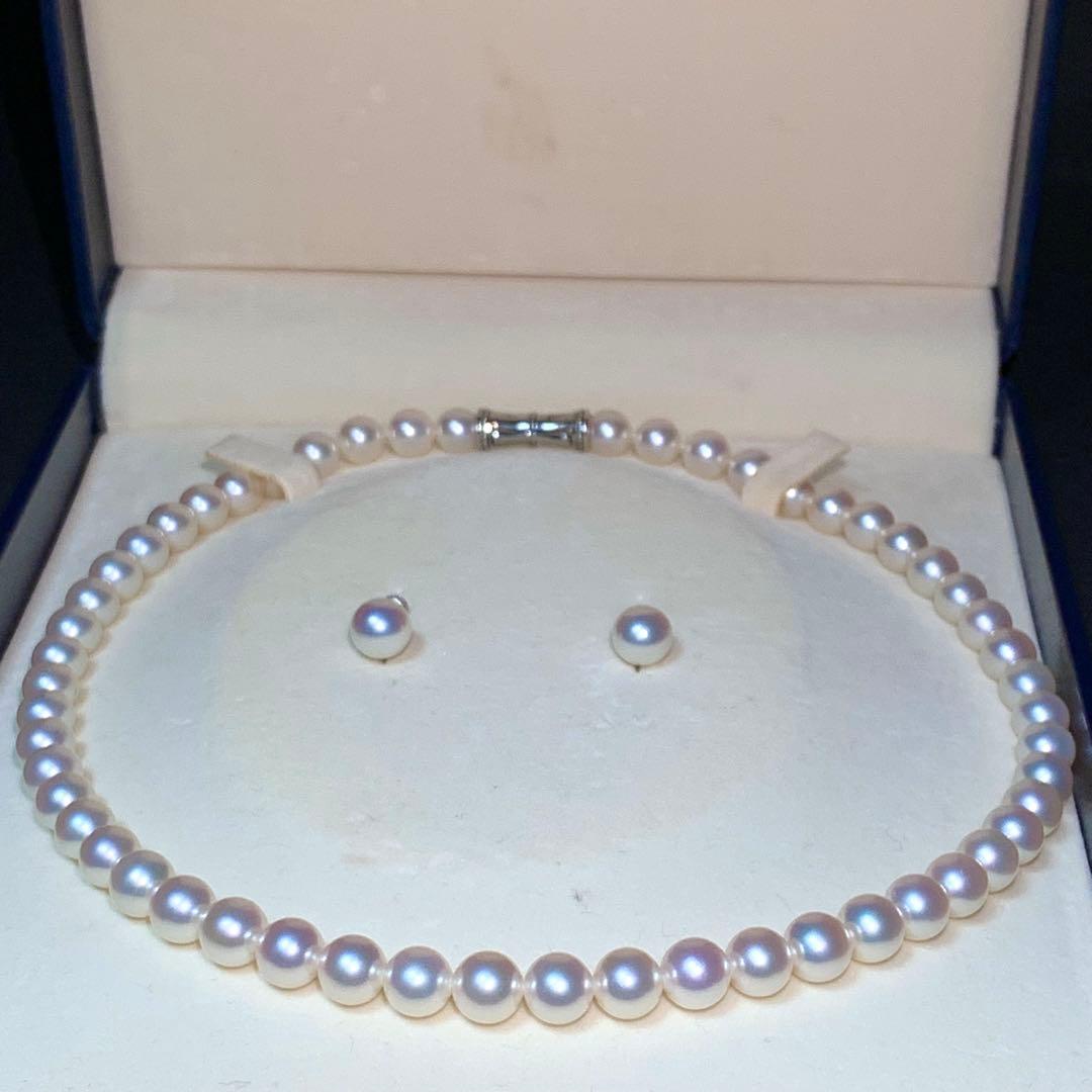 K18WG/TASAKI タサキ 現行クラスプ アコヤパール 本真珠 ネックレス