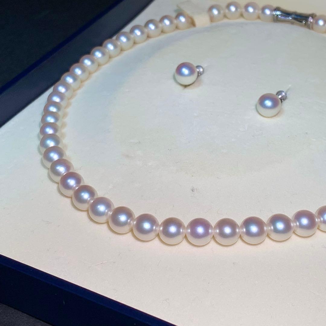 K18WG/TASAKI タサキ 現行クラスプ アコヤパール 本真珠 ネックレス