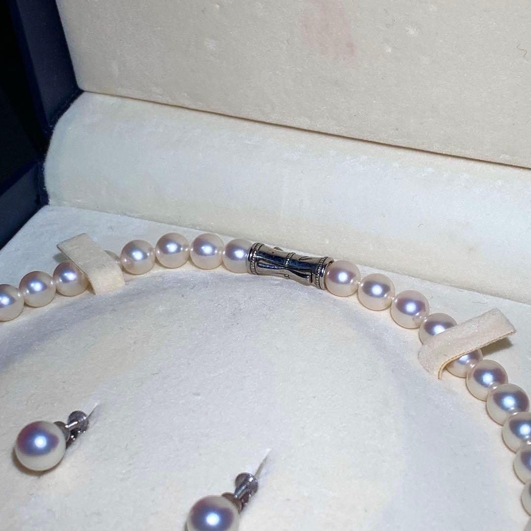 K18WG/TASAKI タサキ 現行クラスプ アコヤパール 本真珠 ネックレス