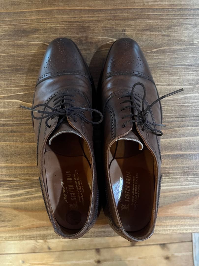 スコッチグレイン ウィングチップ ドレスシューズ