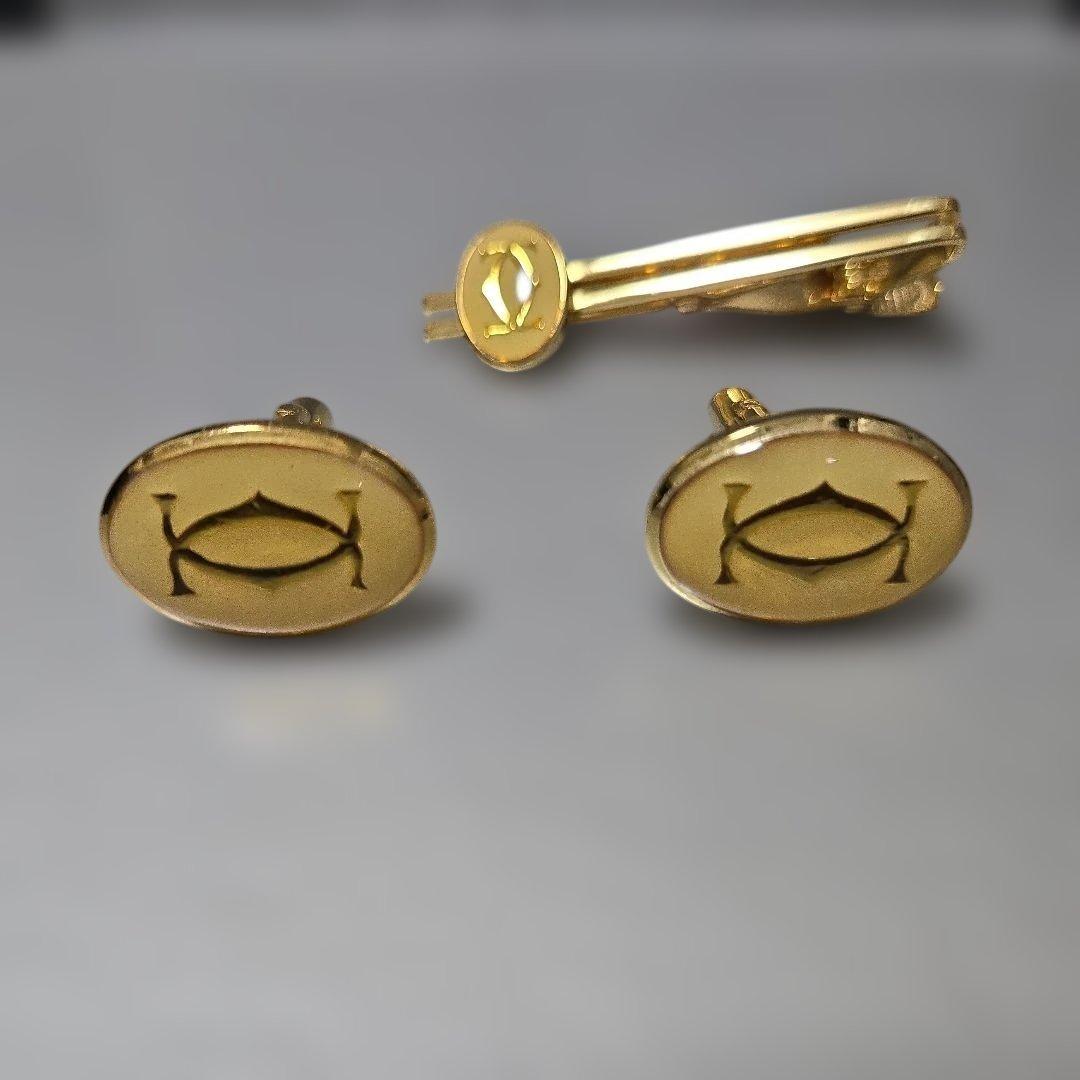 【美品希少】Cartier/カルティエ　ネクタイピン カフスセット