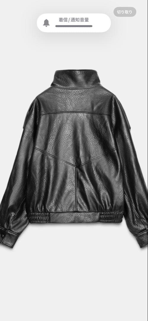 完売★新品ZARAザラフェイクレザージャケットM★ブラック★サンローラン