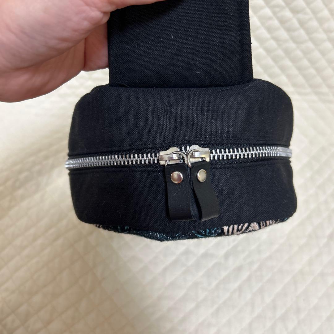 ミナペルホネン　BOXタイプボディバッグ　rosyブルーグリーン　ハンドメイド