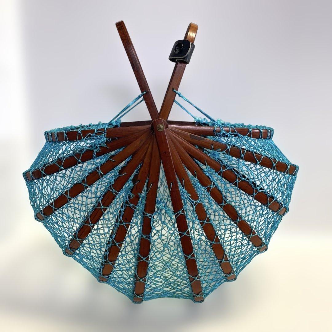 折りたたみかごバッグ 竹かごバッグ 昭和レトロ レア