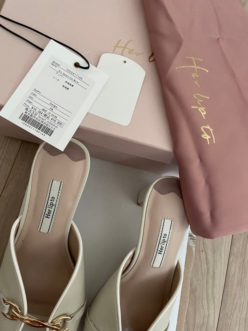 【新品】Bit Square-Toe Mules 38サイズ