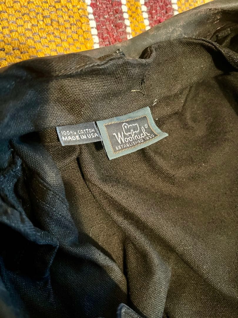 90s woolrich 襟レザーハンティングジャケット