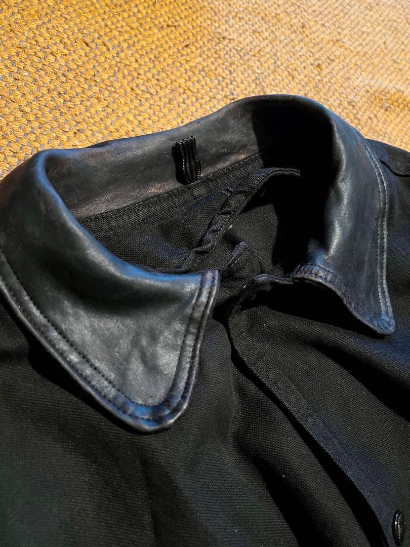 90s woolrich 襟レザーハンティングジャケット