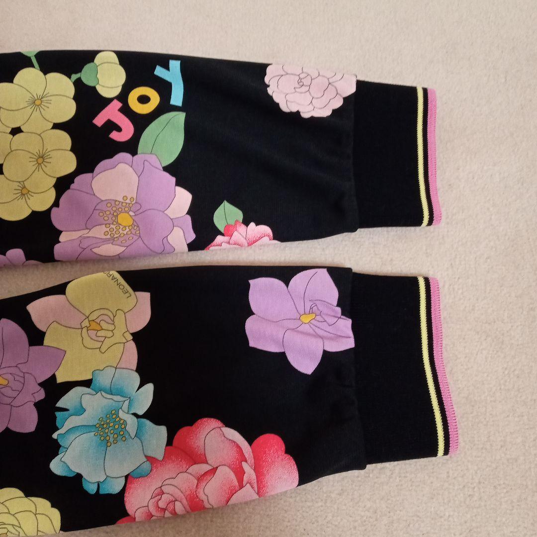 レオナール　スポーツ　長袖ポロシャツ　花柄　大きいサイズ　サイズ44