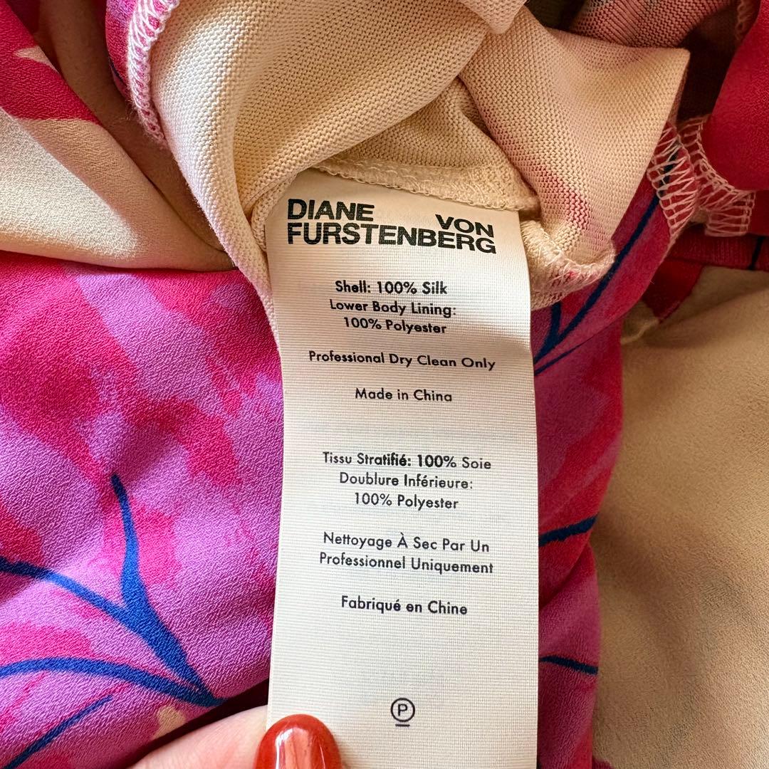 NO.3-166 DIANEvon FURSTENBERG花柄七分袖ワンピース4