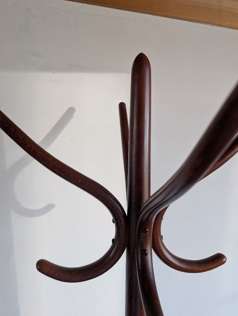 美品 秋田木工 ビンテージ ポールハンガー コート掛け 傘立て 曲木 店舗什器