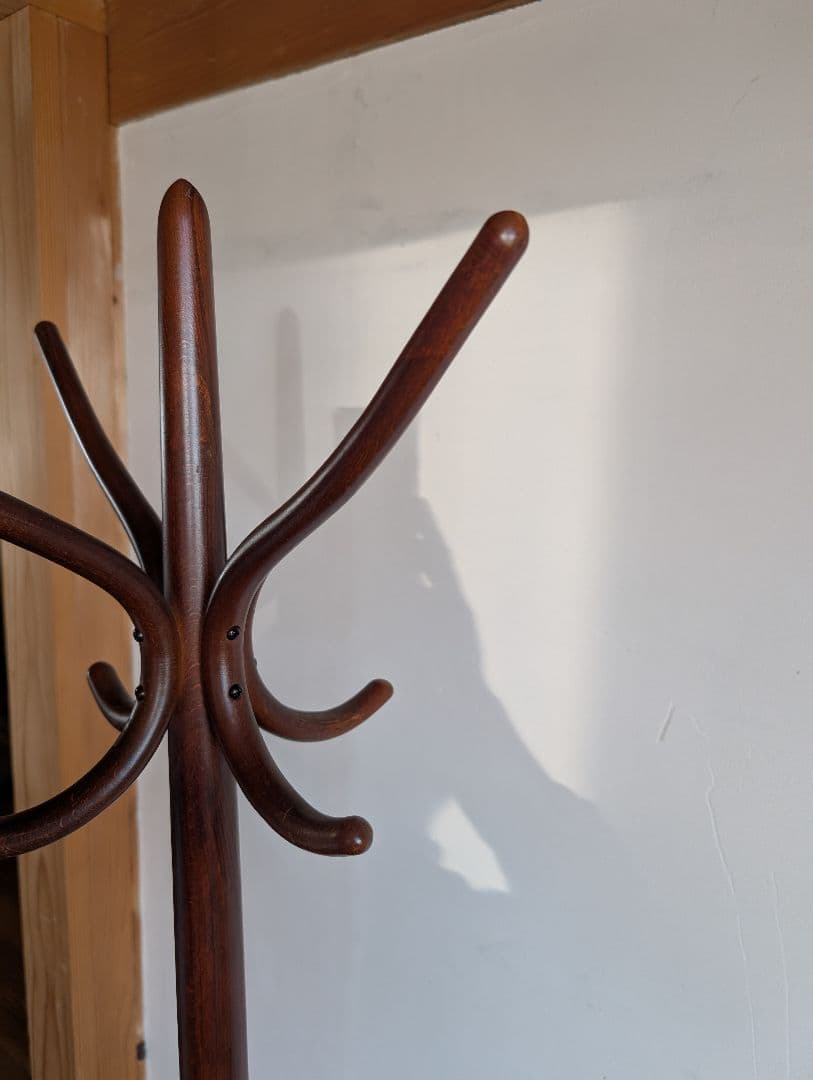 美品 秋田木工 ビンテージ ポールハンガー コート掛け 傘立て 曲木 店舗什器
