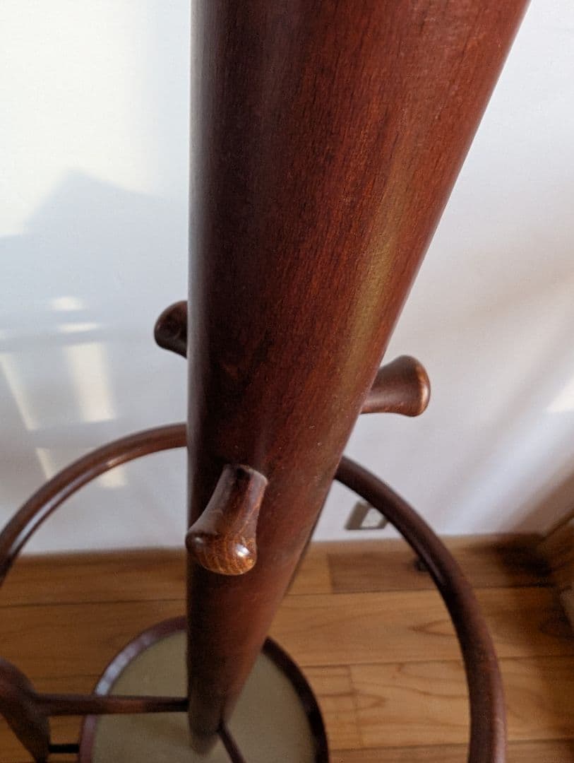 美品 秋田木工 ビンテージ ポールハンガー コート掛け 傘立て 曲木 店舗什器