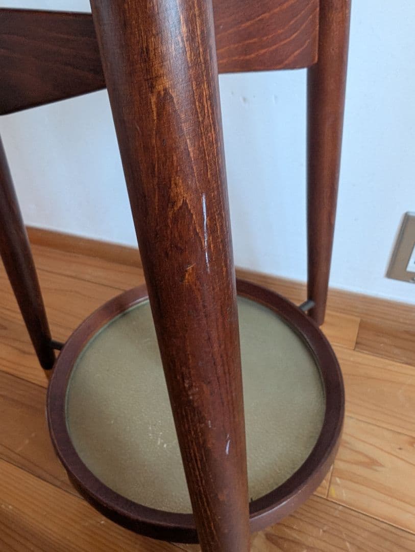 美品 秋田木工 ビンテージ ポールハンガー コート掛け 傘立て 曲木 店舗什器