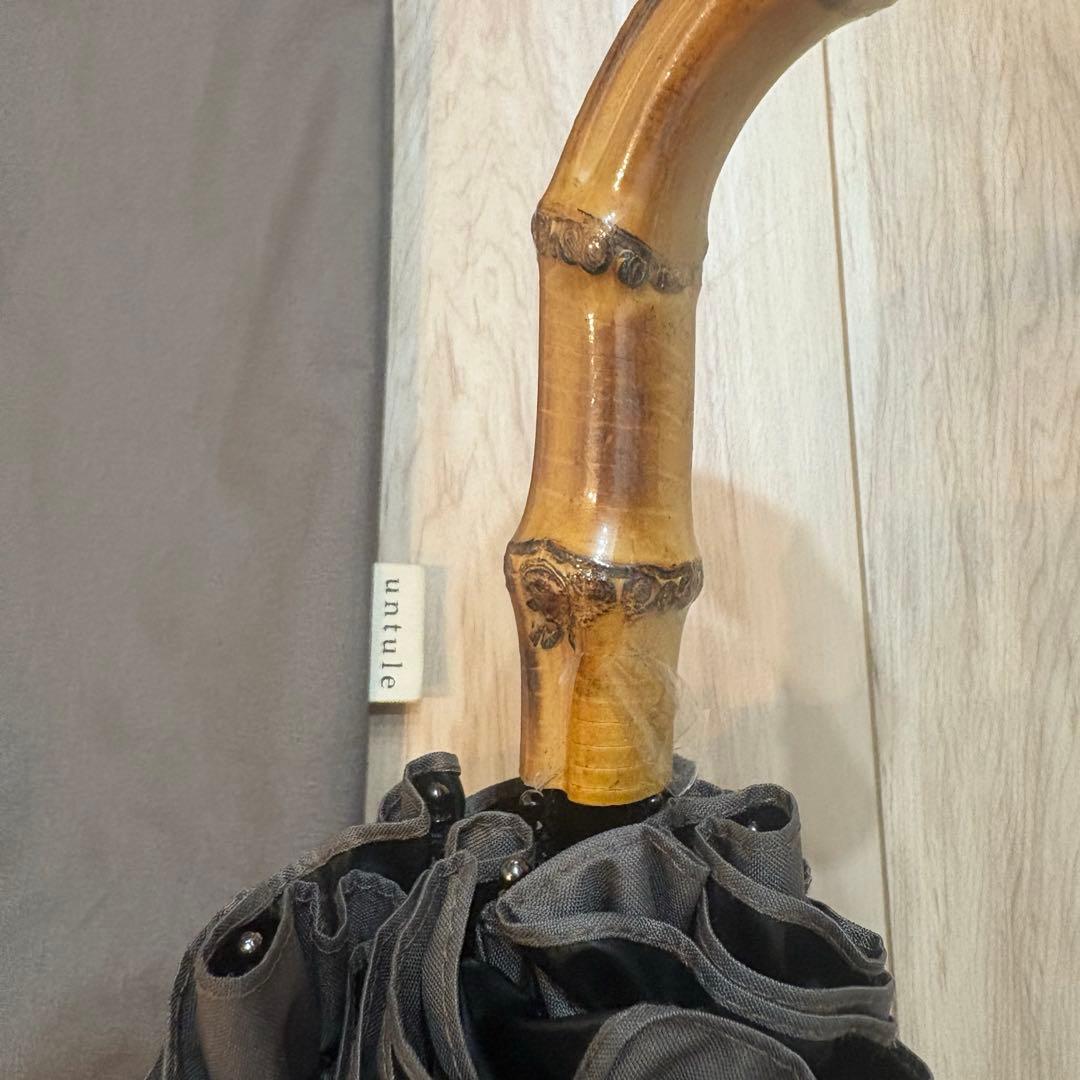 untuleトップレス２段折/無地フリル（ダークグレー）