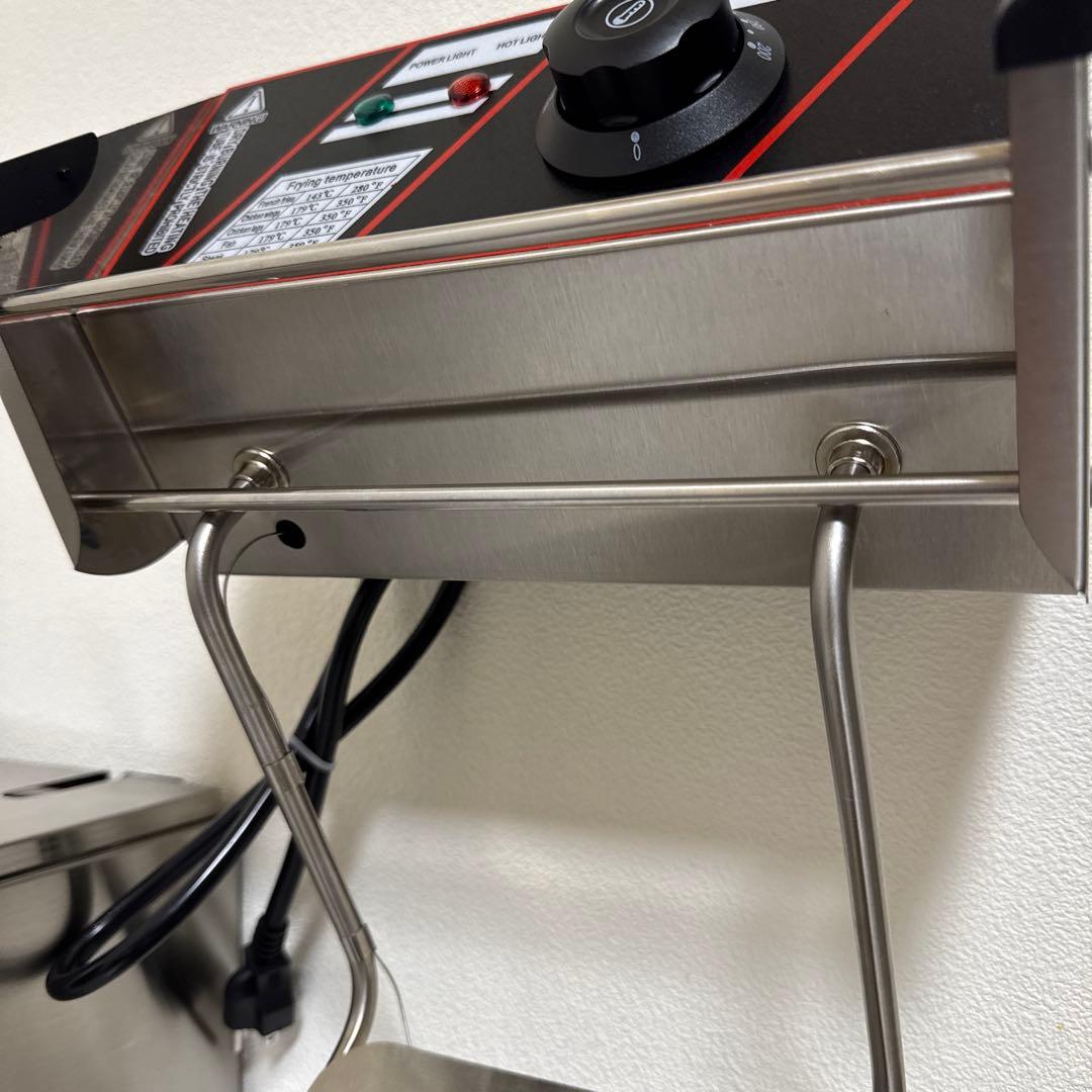 美品 卓上フライヤー 業務用 家庭用 6Ｌ大容量 ステンレス 電気フライヤー