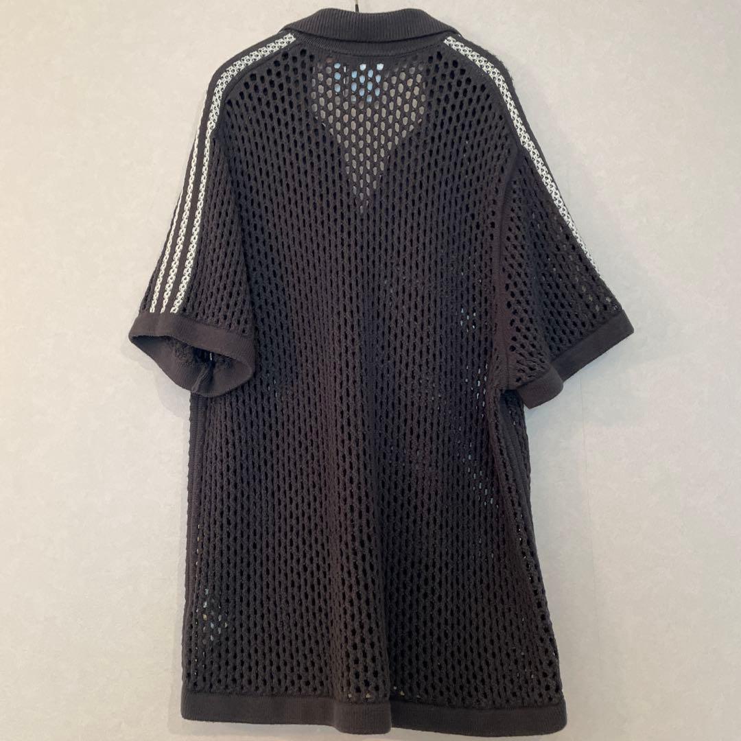 トップス adidas CLOT CROCHET POLO CARBON