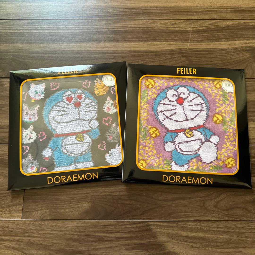 フェイラー　ドラえもん ラブリーキャッツ　ミモザ　ハンカチ（WEB限定）