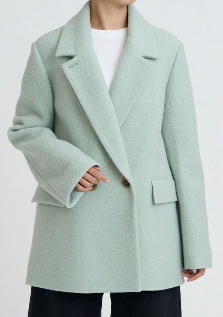 ヤヌーク　ミントグリーン テーラードジャケット