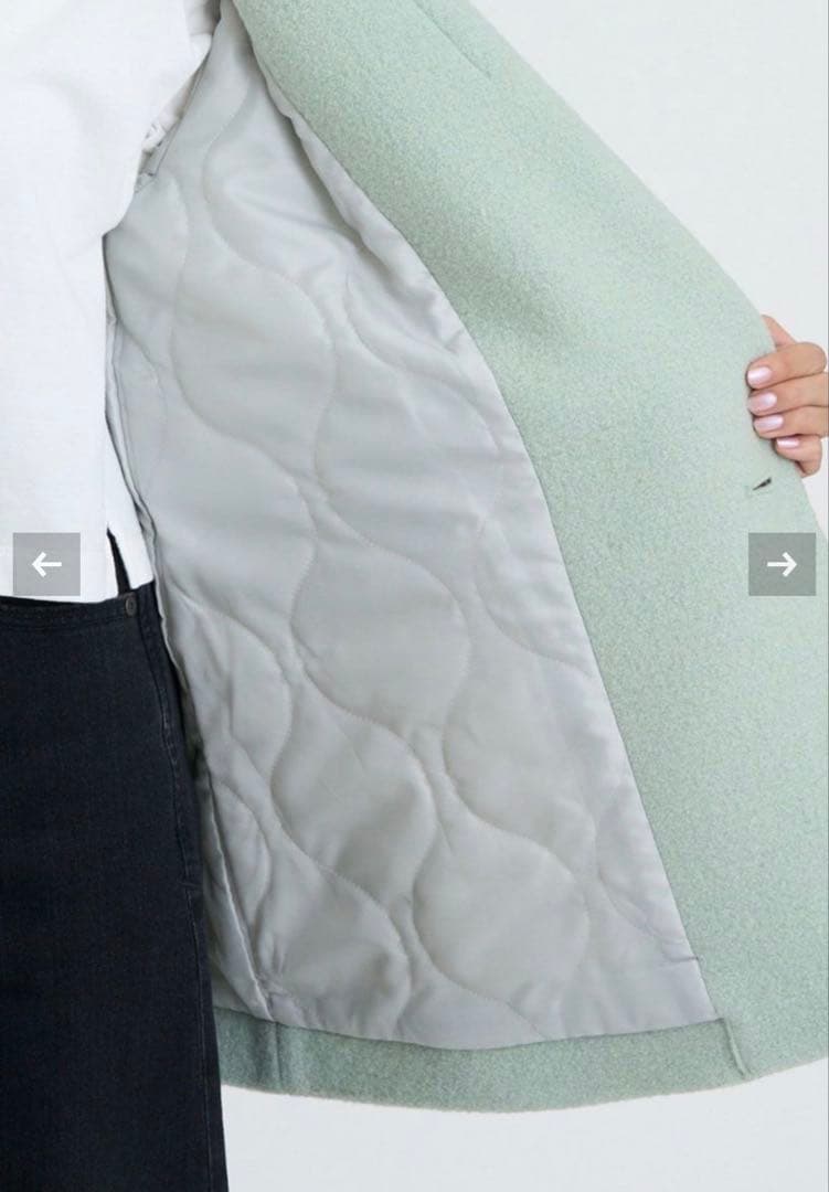 ヤヌーク　ミントグリーン テーラードジャケット