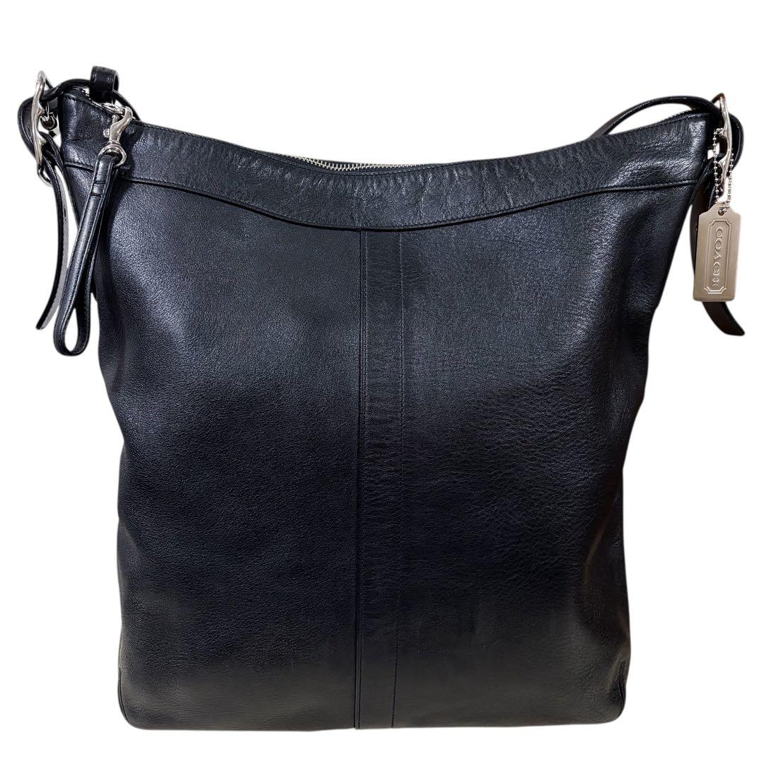 【希少 美品】オールドコーチ 9177 黒 ショルダーバッグ A4可　ブラック