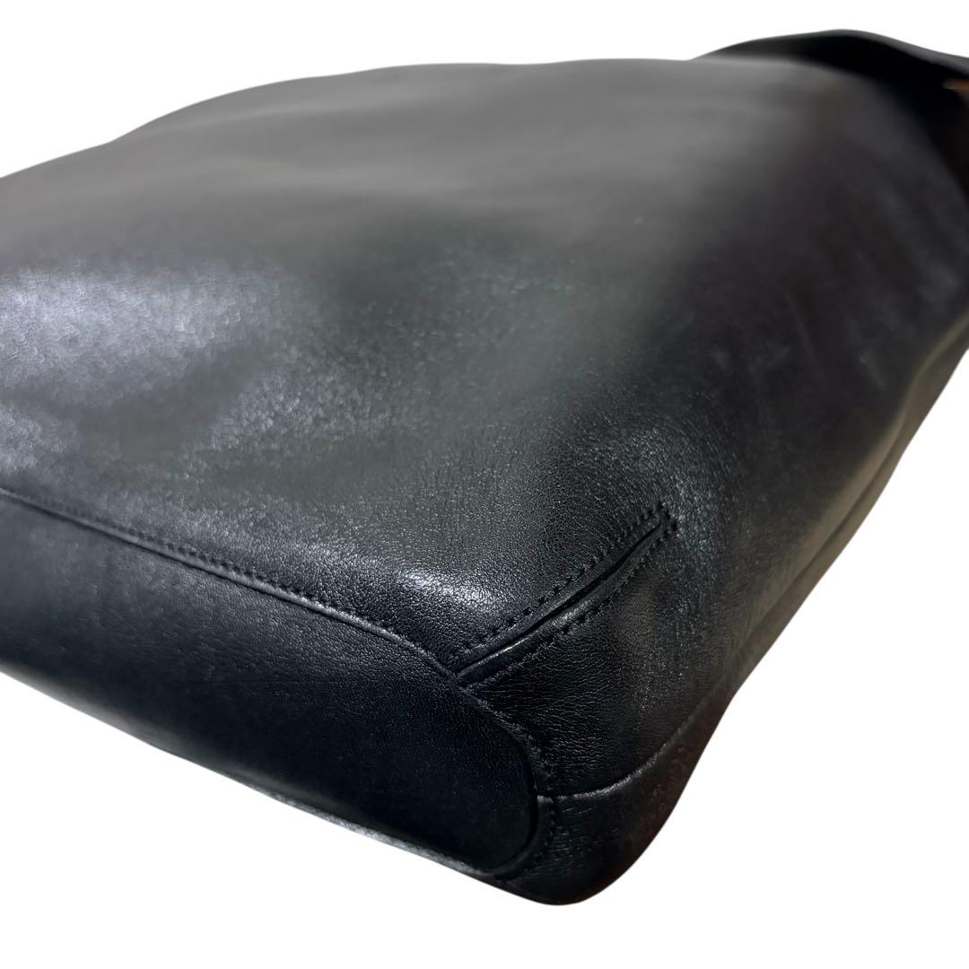 【希少 美品】オールドコーチ 9177 黒 ショルダーバッグ A4可　ブラック