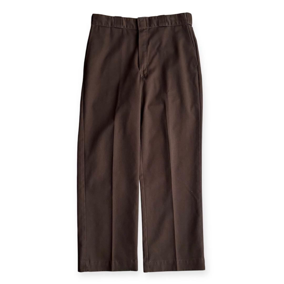 【80s】dickiesディッキーズ 874USA製 ダークブラウンW34L29