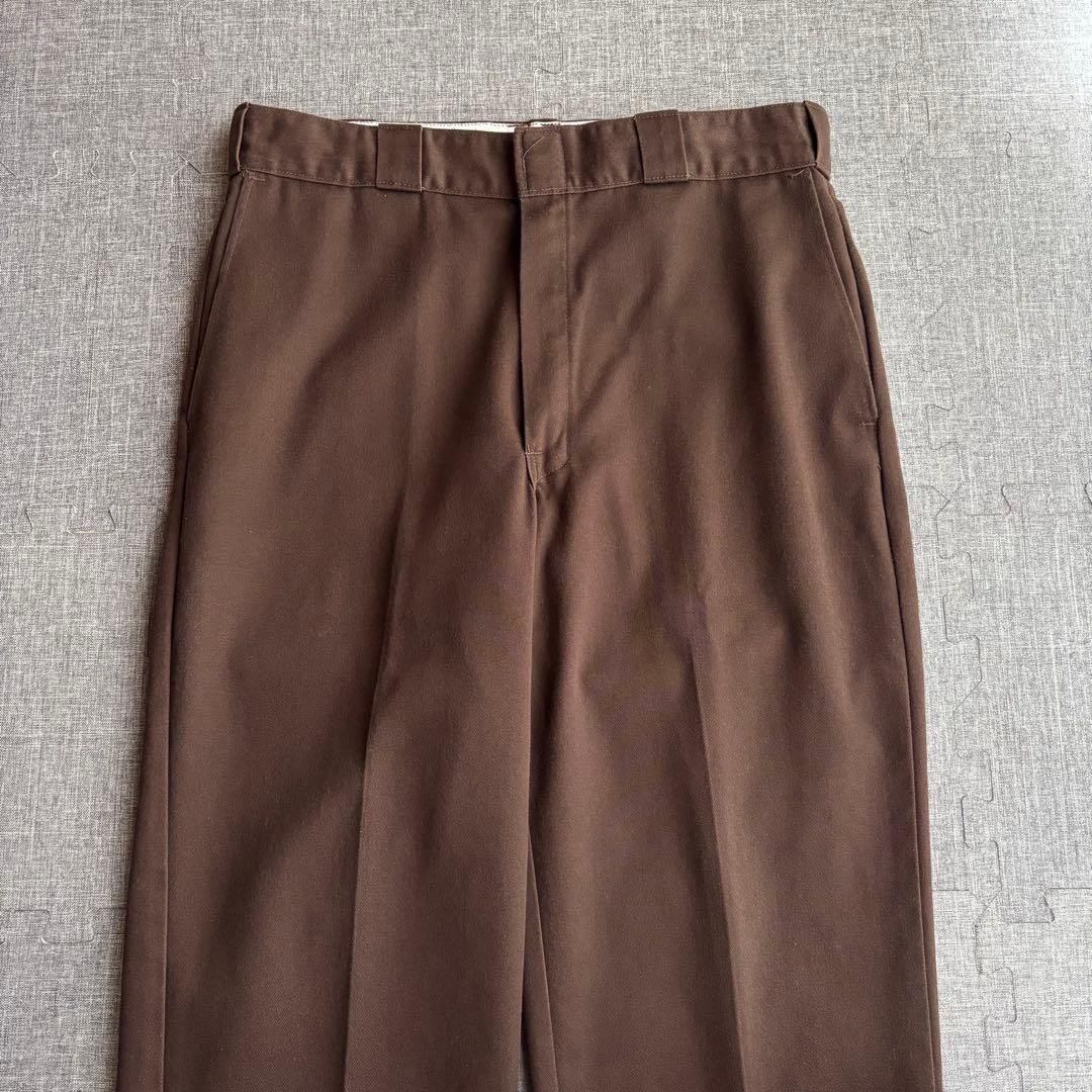 【80s】dickiesディッキーズ 874USA製 ダークブラウンW34L29