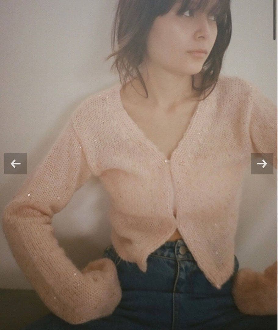 新品　charles chaton shimmer カーディガン