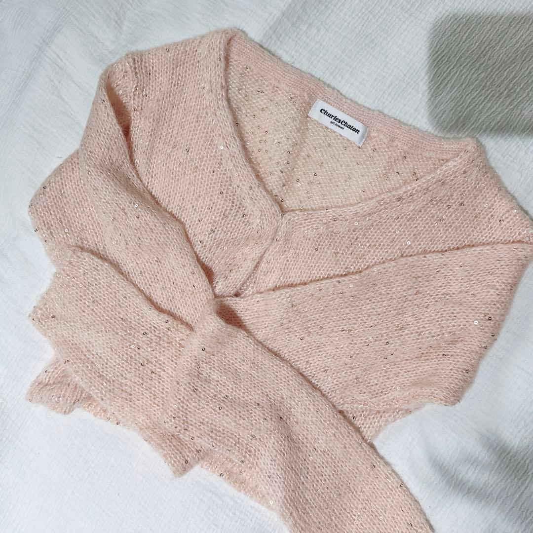 新品　charles chaton shimmer カーディガン
