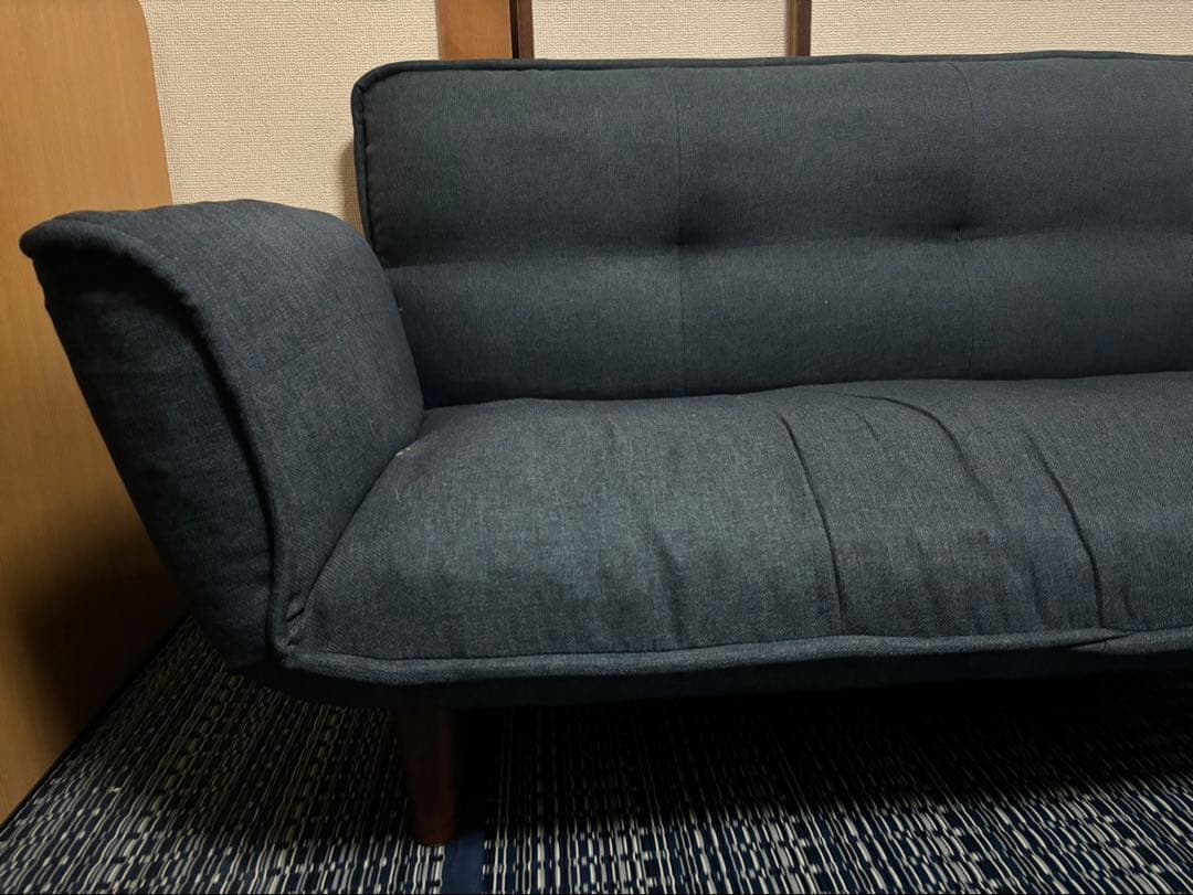 ダークグレー 2人掛けソファ