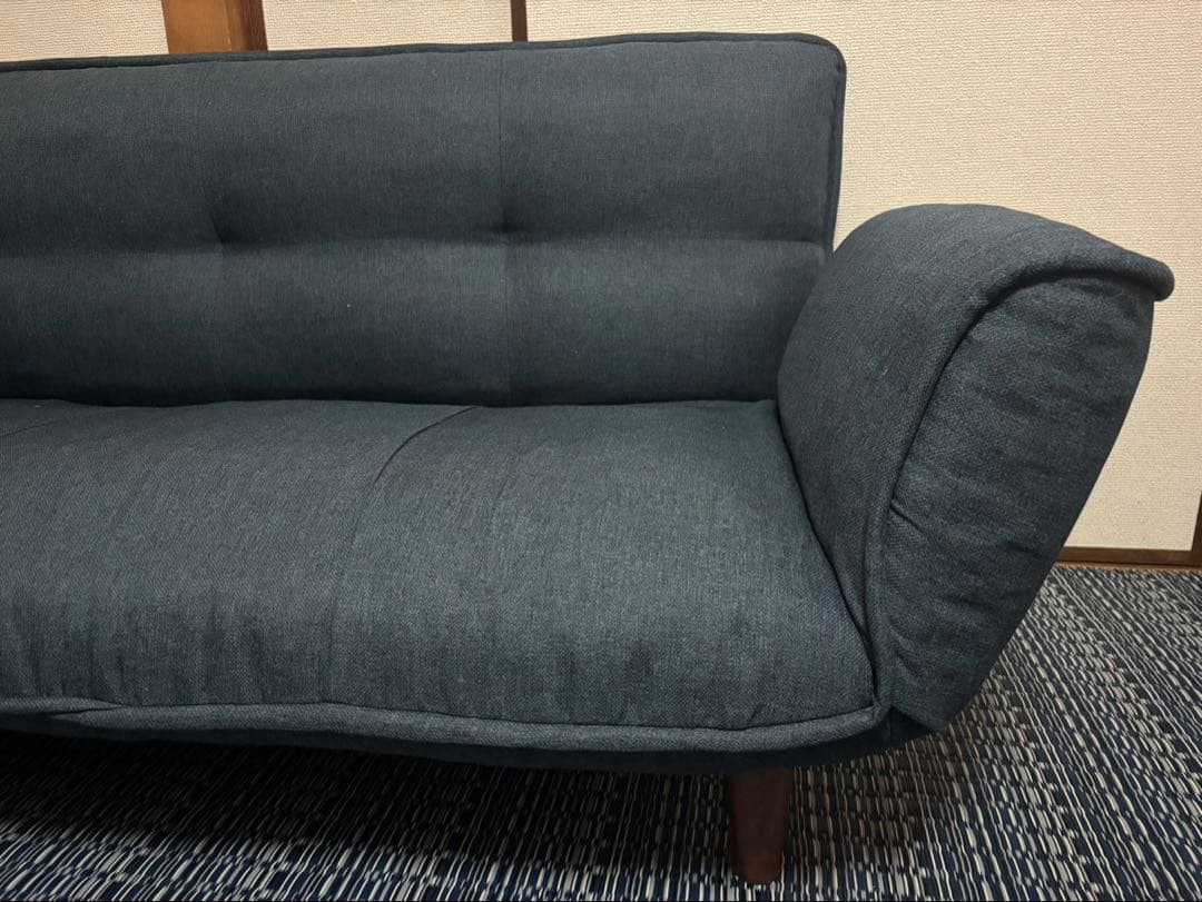 ダークグレー 2人掛けソファ