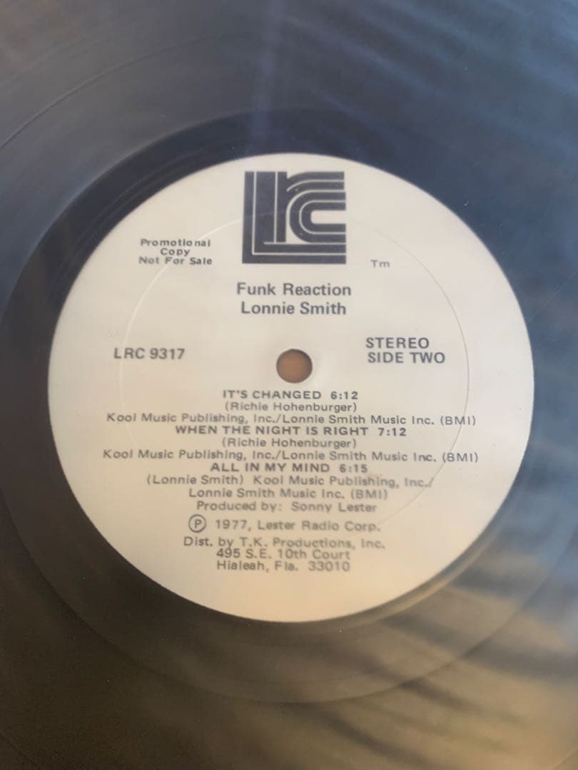 レア！　Lonnie Smith Funk Reaction LP Promo