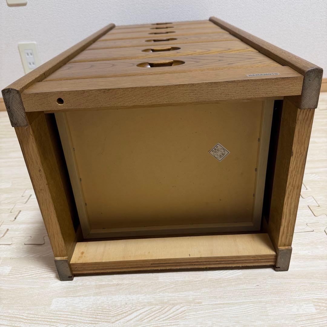 浜本工芸 ナラ材 木製 6段 スリムチェスト 国産